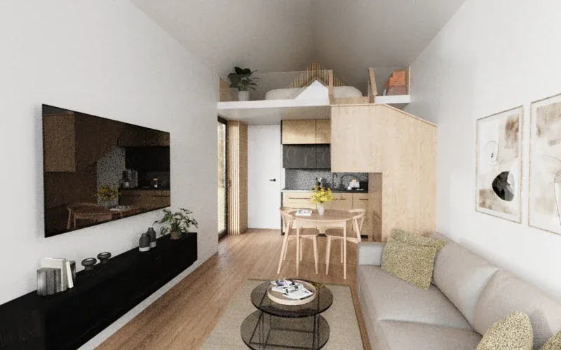 Mora – living area with kitchen